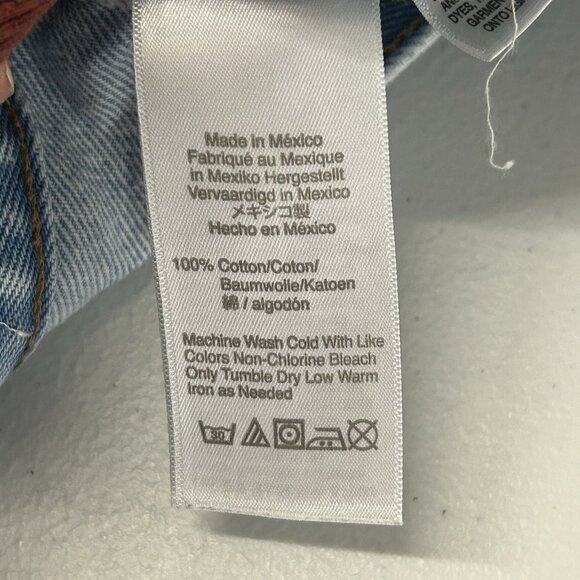 Madewell Relaxed Jean Shorts Size 25 Women's Blue Denim Button Fly Cutoff 2” Ins - Picture 8 of 13